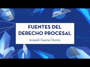 Principales fuentes del derecho procesal